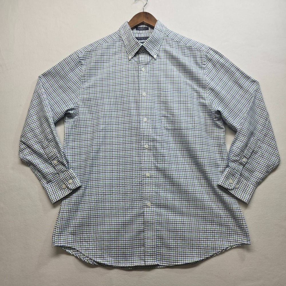 Saddlebred Men's Easy Care Oxford Long Sleeve Button Up Dress Shirt Size 16.5-‎